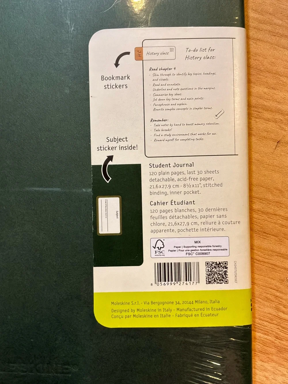 Moleskine Student Cahier Journal Soft Cover Ruled XXL (8.5